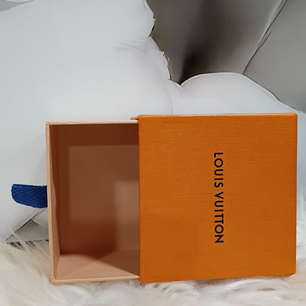Louis Vuitton Mustard Box with Blue Logo